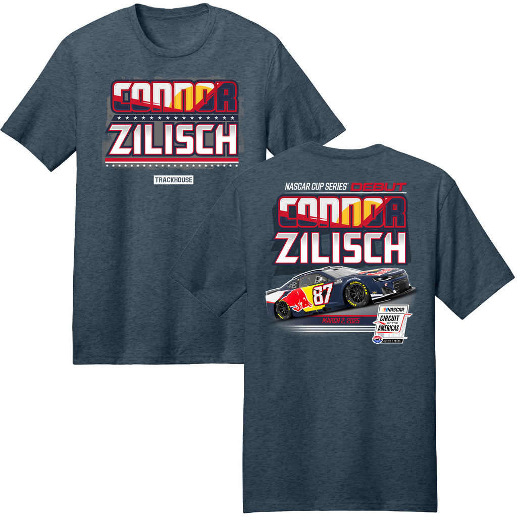 Connor Zilisch 2025 Red Bull Trackhouse #87 NASCAR Cup Debut at COTA 2-Spot T-Shirt