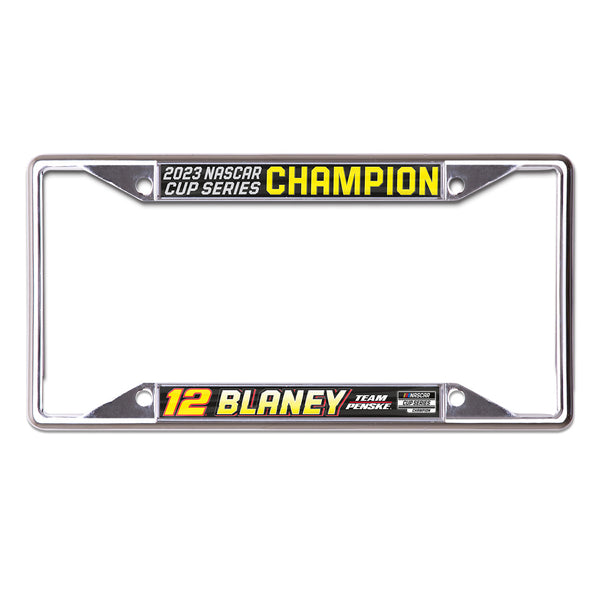 Ryan Blaney 2023 NASCAR Cup Series Champion Metal License Plate Frame #12