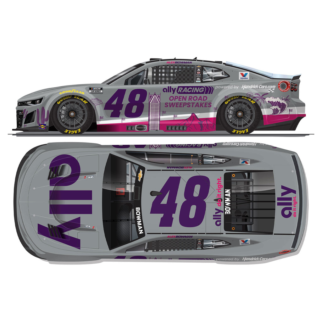 Alex Bowman Ally Open Road Sweepstakes 1:64 Standard Chassis 2025 Diecast Car #48 NASCAR
