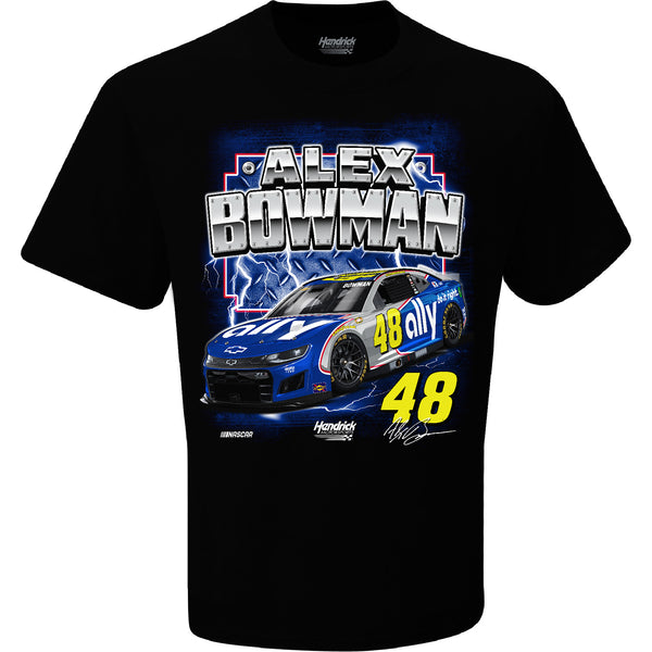 Alex Bowman 2024 Darlington Throwback T-Shirt Black #48 NASCAR