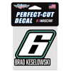 Brad Keselowski 2024 Perfect Cut #6 Decal 4x4 Inch NASCAR