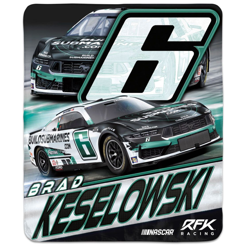 Brad Keselowski 2024 BuildSubmarines 50x60 Winning Image Blanket #6 NASCAR