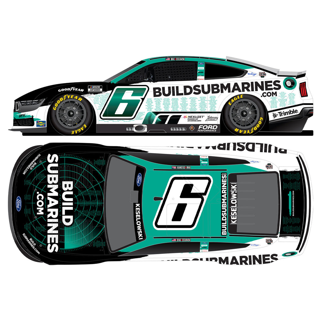 Brad Keselowski BuildSubmarines Tribute to Veterans 1:64 Standard 2025 Diecast Chassis Car #6 NASCAR