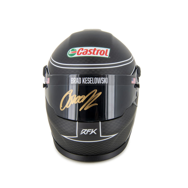 Brad Keselowski Autographed Castrol Collectible 1/2 Scale Mini Helmet - 6" X 5" X 5"