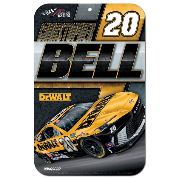 Christopher Bell 2024 DeWalt #20 11x17 Plastic Sign NASCAR