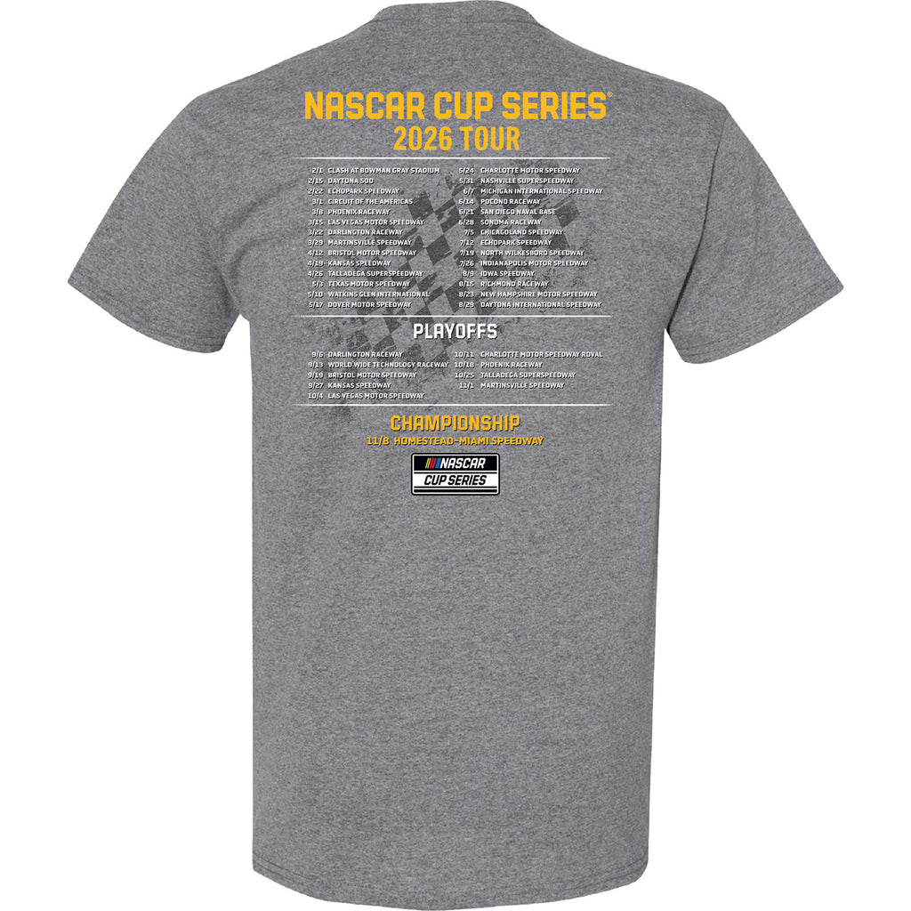 Christopher Bell 2026 NASCAR Cup Series Schedule T-Shirt Gray #20