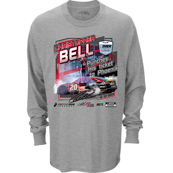 Christopher Bell 2023 Long Sleeve Homestead-Miami Race Win T-Shirt #20 Rheem NASCAR