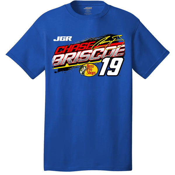 Chase Briscoe 2025 Bass Pro Shops #19 Royal 2-Spot T-Shirt Blue NASCAR