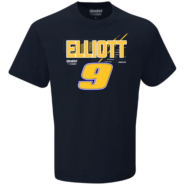 Chase Elliott 2024 Name and #9 T-Shirt Navy Blue NASCAR