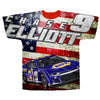 Chase Elliott 2024 NAPA Sublimated Patriotic Total Print T-Shirt #9 NASCAR