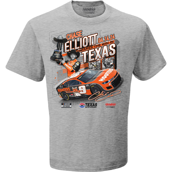 Chase Elliott 2024 Texas Race Win T-Shirt Hooters #9 NASCAR
