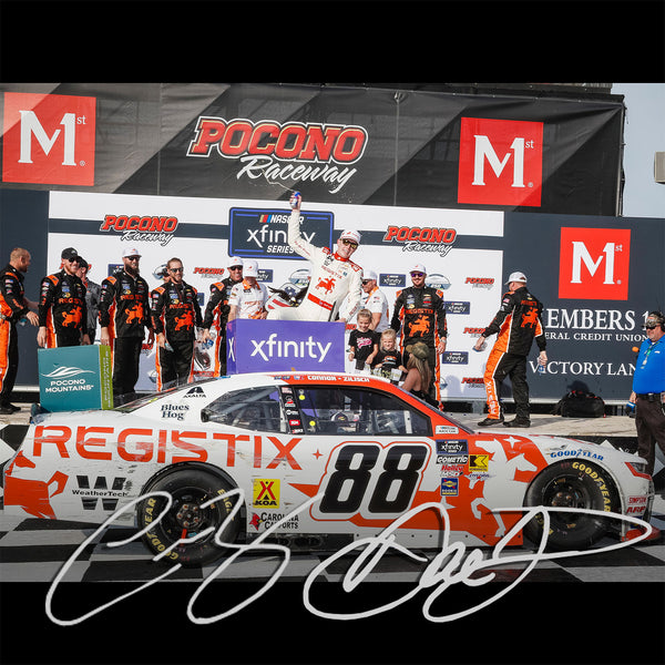 Connor Zilisch / Dale Earnhardt Jr Dual Autographed Dale Jr's 1st Crew Chief Pocono Xfinity Series Race Win 1:24 Standard 2025 Diecast Car