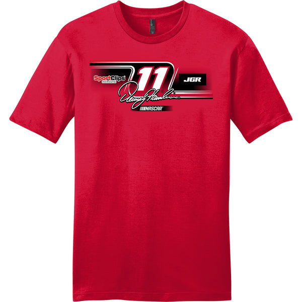 Denny Hamlin 2025 Sport Clips Red 2-Spot T-Shirt #11 NASCAR