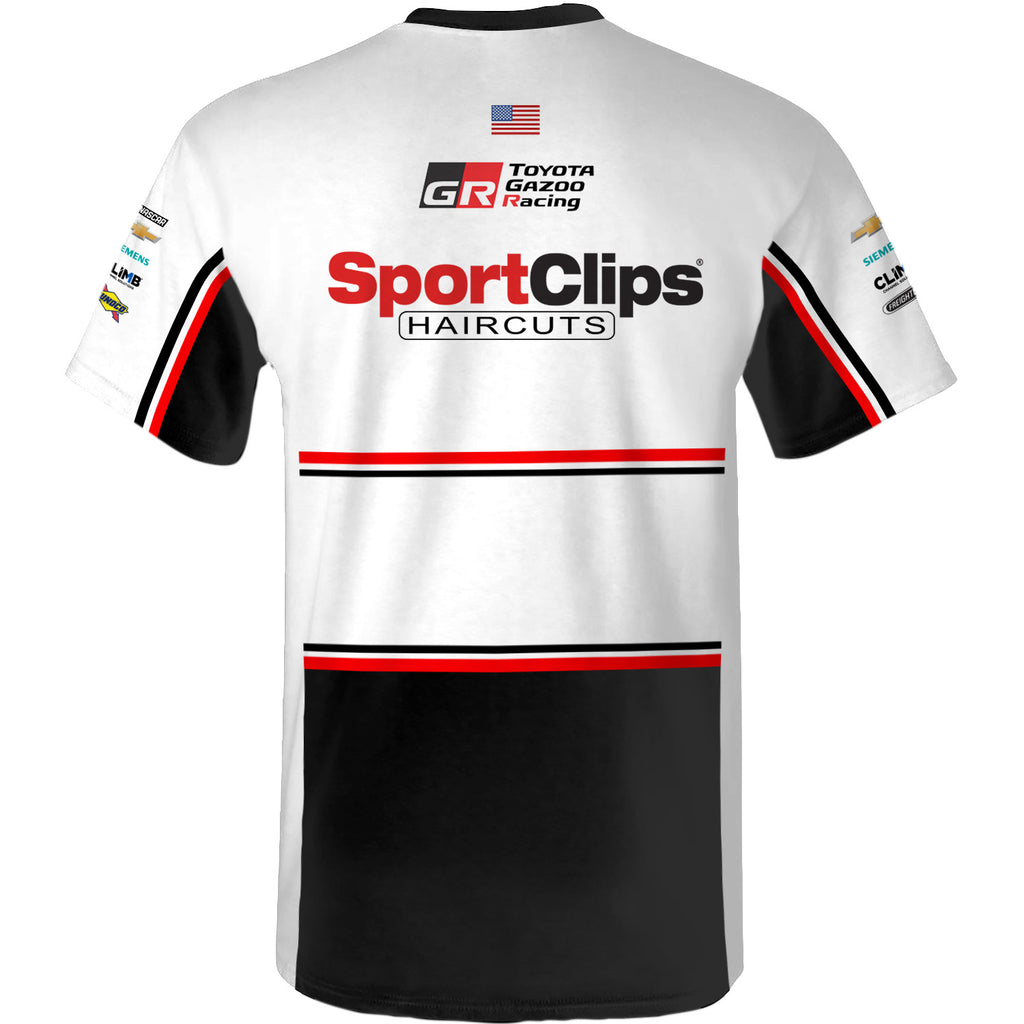 Denny Hamlin 2025 SportClips Sublimated Uniform Pit Crew T-Shirt #11 NASCAR