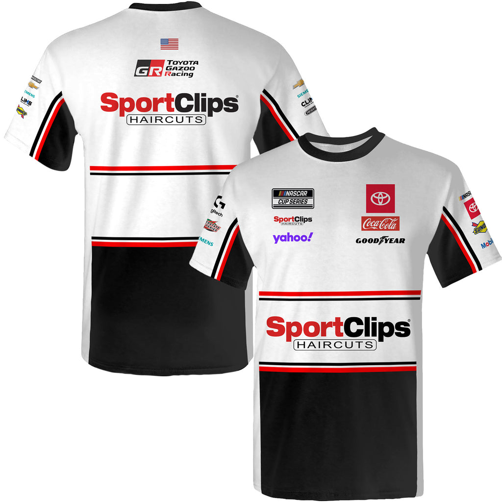 Denny Hamlin 2025 SportClips Sublimated Uniform Pit Crew T-Shirt #11 NASCAR