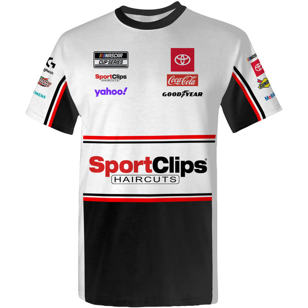 Denny Hamlin 2025 SportClips Sublimated Uniform Pit Crew T-Shirt #11 NASCAR