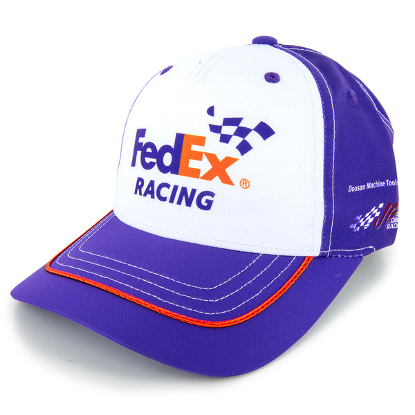 Denny Hamlin 2024 FedEx Uniform Pit Hat Purple/White #11 NASCAR