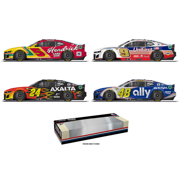 Hendrick Motorsports 1:64 Standard 2024 Darlington Throwback Diecast Set In Special Collectible Packaging NASCAR