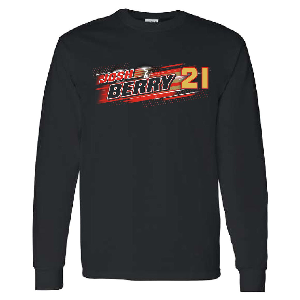 Josh Berry 2025 Long Sleeve Name & Number #21 T-Shirt Black NASCAR