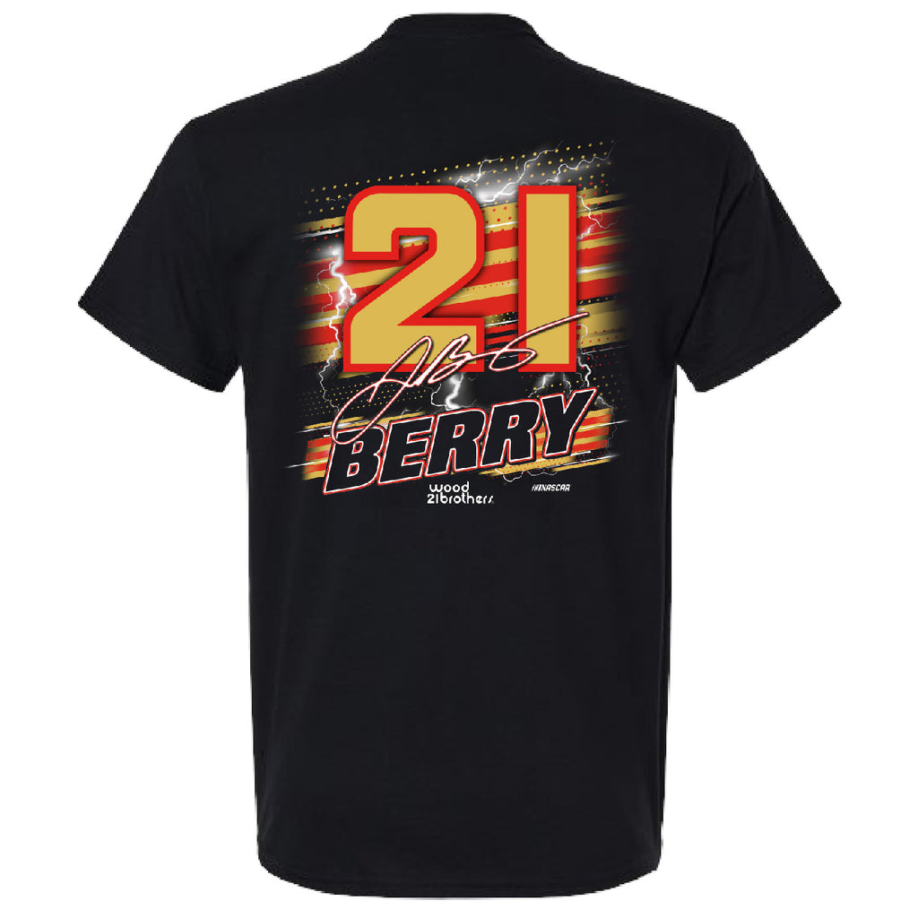 Josh Berry 2025 Name & Number #21 T-Shirt Black NASCAR