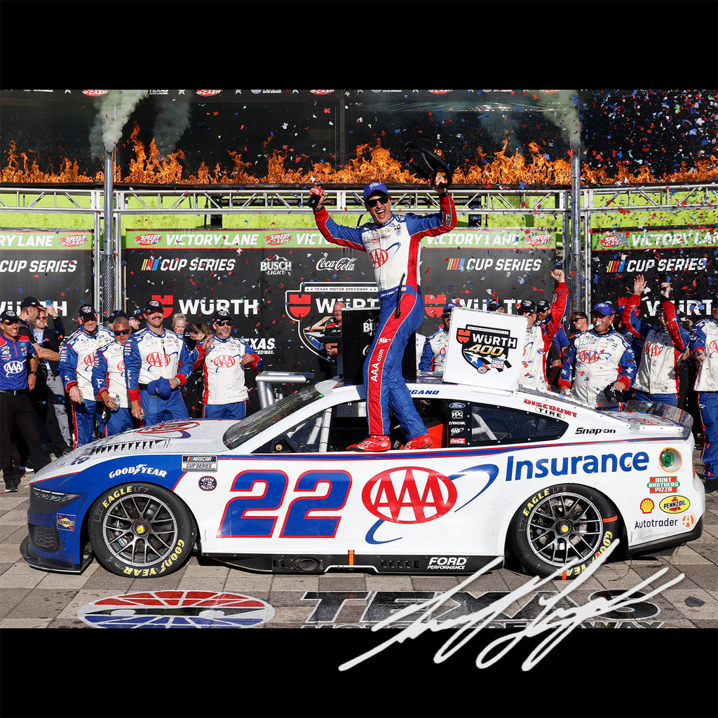 Joey Logano Autographed Texas Race Win 1:24 Standard 2025 Diecast Car #22 AAA NASCAR