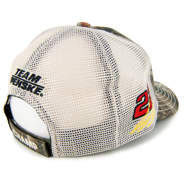 Joey Logano 2022 NASCAR Cup Series Champion TrueTimber Camo Mesh NASCAR Hat #22