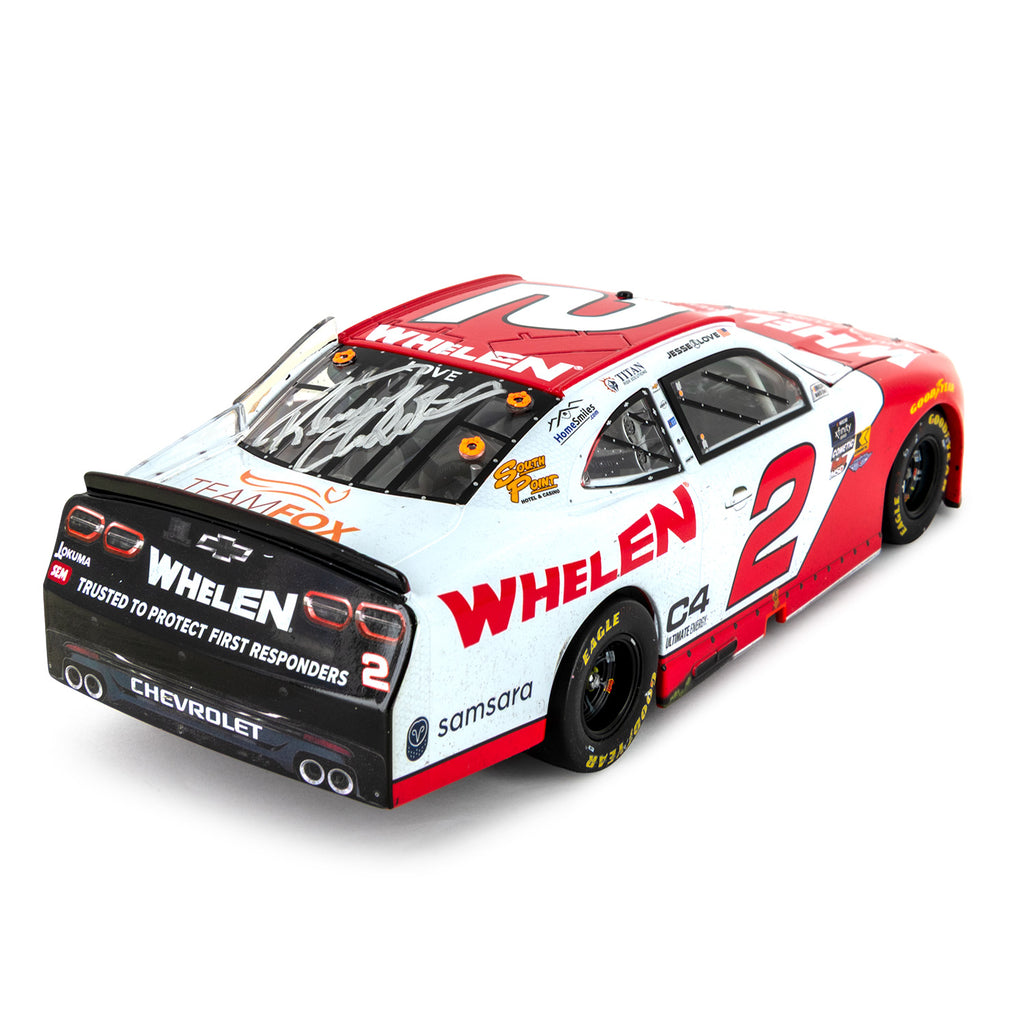 Jesse Love / Richard Childress Dual Autographed Daytona Xfinity Series Race Win 1:24 Standard 2025 Diecast Car Hand Signed #2 Whelen NASCAR