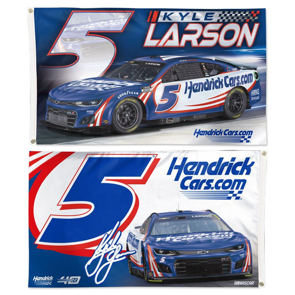 Kyle Larson 2024 HendrickCars Two-Sided NASCAR 3x5 Flag #5