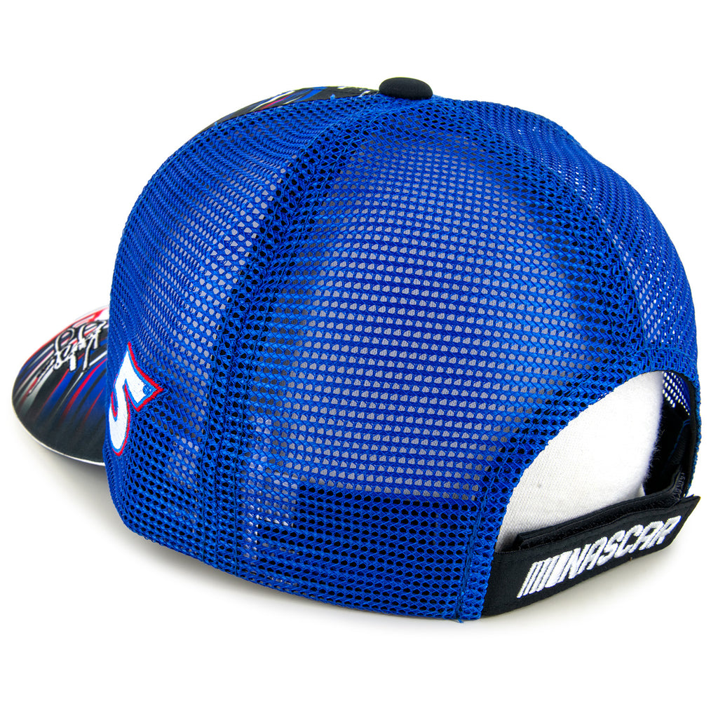 Kyle Larson 2025 HendrickCars Sublimated Car Mesh Hat Blue #5 NASCAR