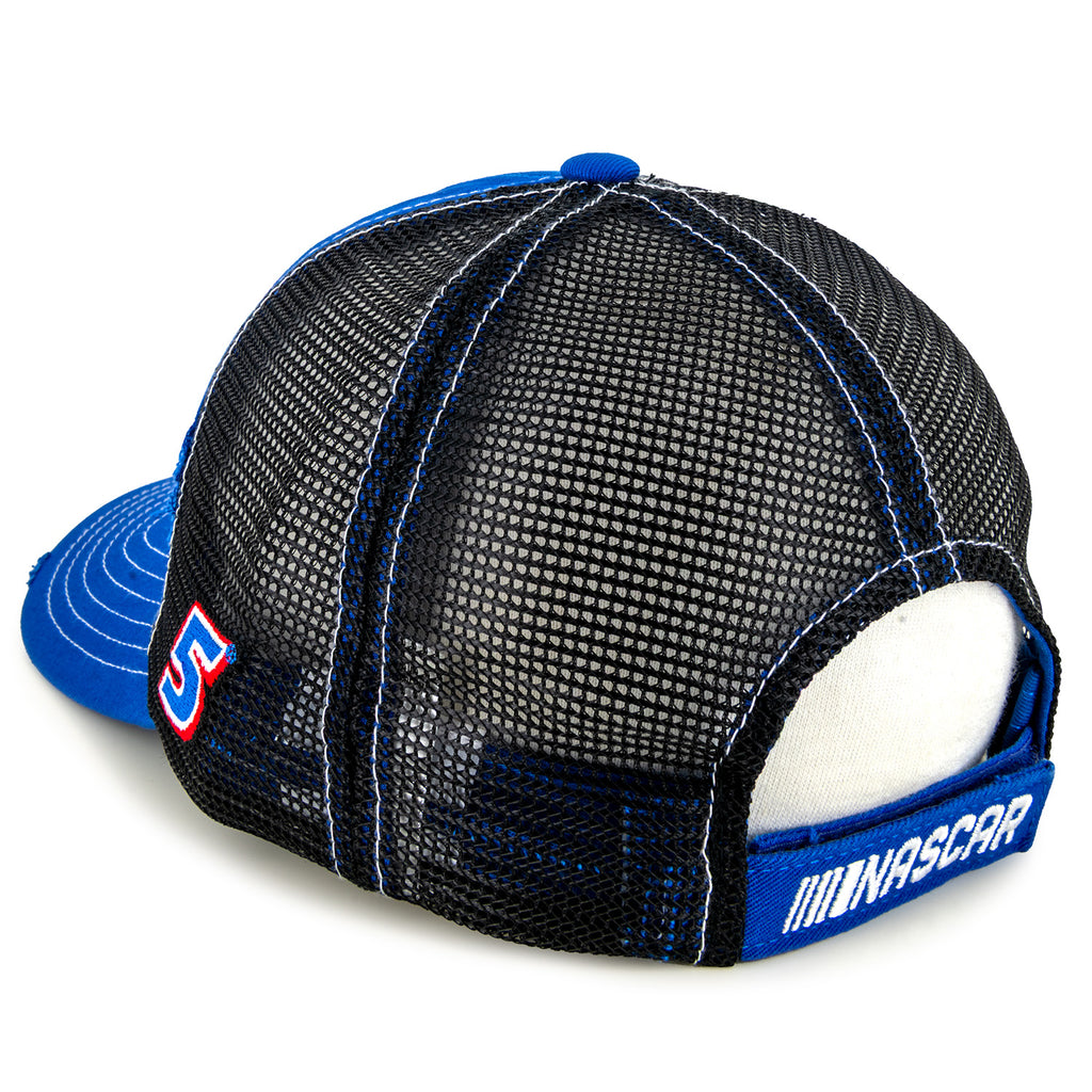 Kyle Larson 2025 Distressed Vintage Patch Hat Blue/Black #5 NASCAR