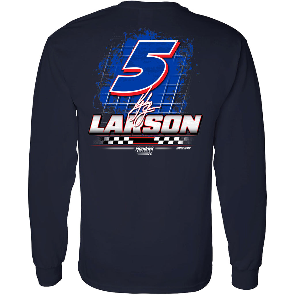 Kyle Larson 2025 Long Sleeve HendrickCars 2-Spot T-Shirt Blue #5 NASCAR