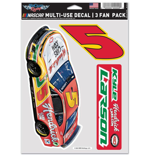 Kyle Larson 2024 Multi-Use Darlington Throwback #5 Decal 3-Pack HendrickCars NASCAR