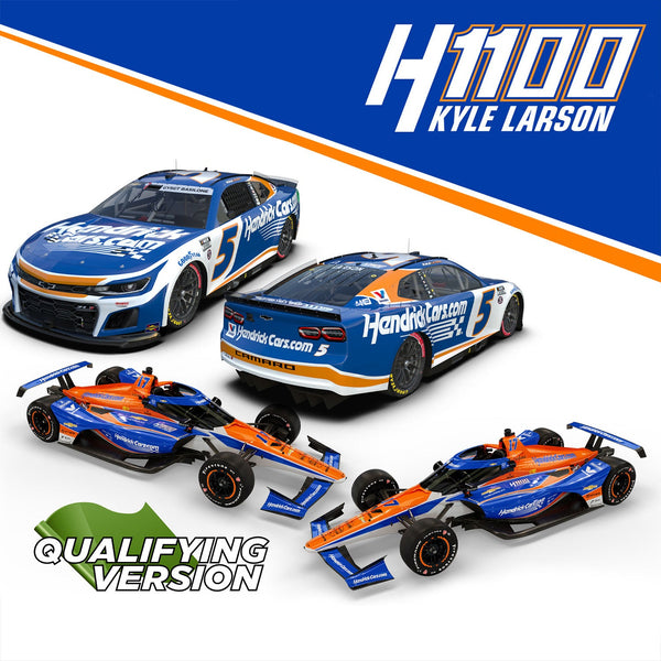 Kyle Larson Hendrick 1100 Qualifying Version 2-Pack Indy 500 / Coca-Cola 600 1:64 Standard 2024 Diecast Cars