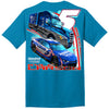 Kyle Larson 2024 HendrickCars Car and Hauler T-Shirt Blue #5 NASCAR