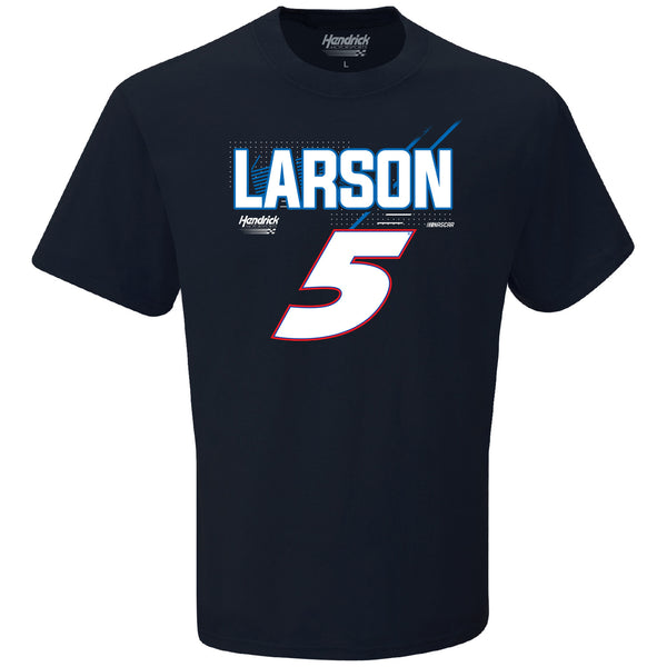 Kyle Larson 2024 Name and #5 T-Shirt Navy Blue NASCAR