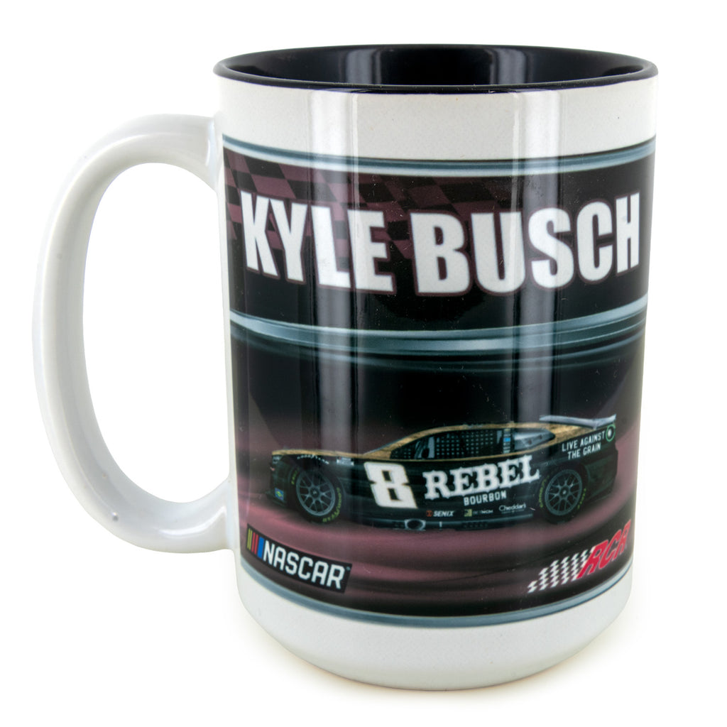 Kyle Busch 2025 Rebel #8 Coffee Mug 15oz With Color Interior