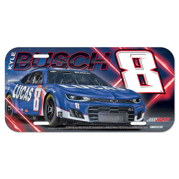 Kyle Busch 2024 Lucas Oil Plastic Car License Plate #8 NASCAR