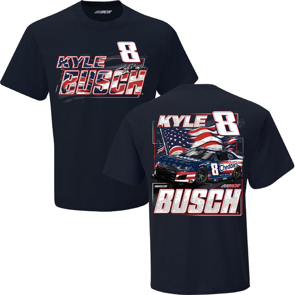 Kyle Busch 2024 Cheddar's Patriotic Paint Scheme Pit Road T-Shirt Blue #8 NASCAR