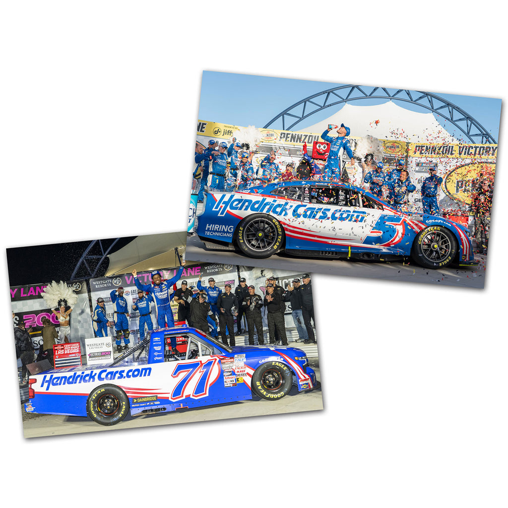 Kyle Larson / Rajah Caruth Las Vegas Race Win HendrickCars Cup and Truck 1:64 Standard 2024 2-Car Diecast Set In Special Collectible Packaging NASCAR