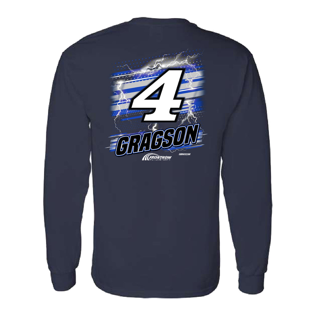 Noah Gragson 2025 Long Sleeve Name & Number #4 T-Shirt Blue NASCAR
