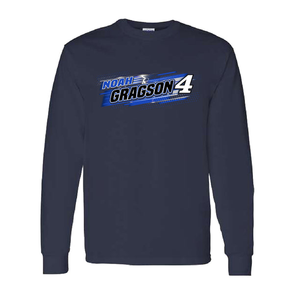Noah Gragson 2025 Long Sleeve Name & Number #4 T-Shirt Blue NASCAR