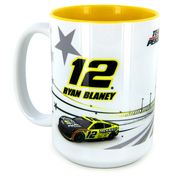 Ryan Blaney 2024 Menards #12 Coffee Mug 15oz With Color Interior NASCAR