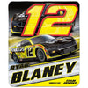 Ryan Blaney 2024 Menards 50x60 Winning Image Blanket #12 NASCAR