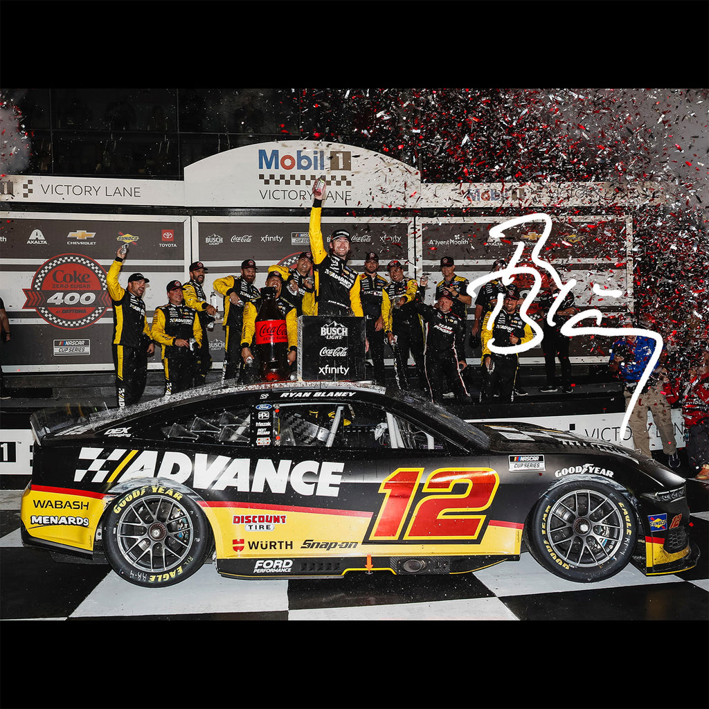 Ryan Blaney Autographed Daytona Race Win 1:24 Standard 2025 Diecast Car #12 Advance NASCAR