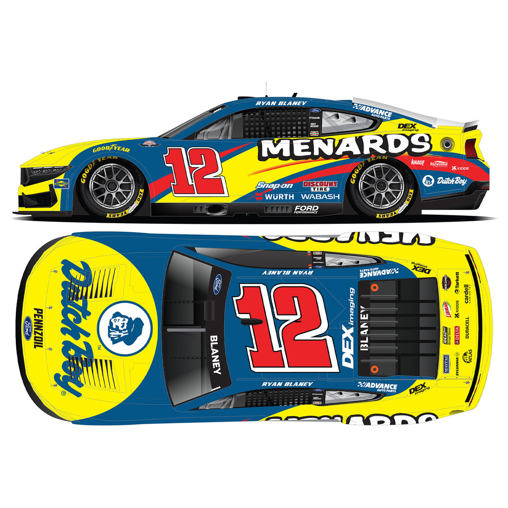 Ryan Blaney Darlington Throwback to 2006 Dave Blaney 1:64 Standard 2025 Diecast Car #12 Menards NASCAR