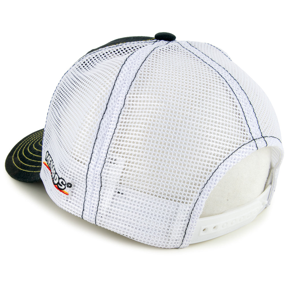 Ryan Blaney 2025 Striped #12 Mesh Hat Black/White NASCAR