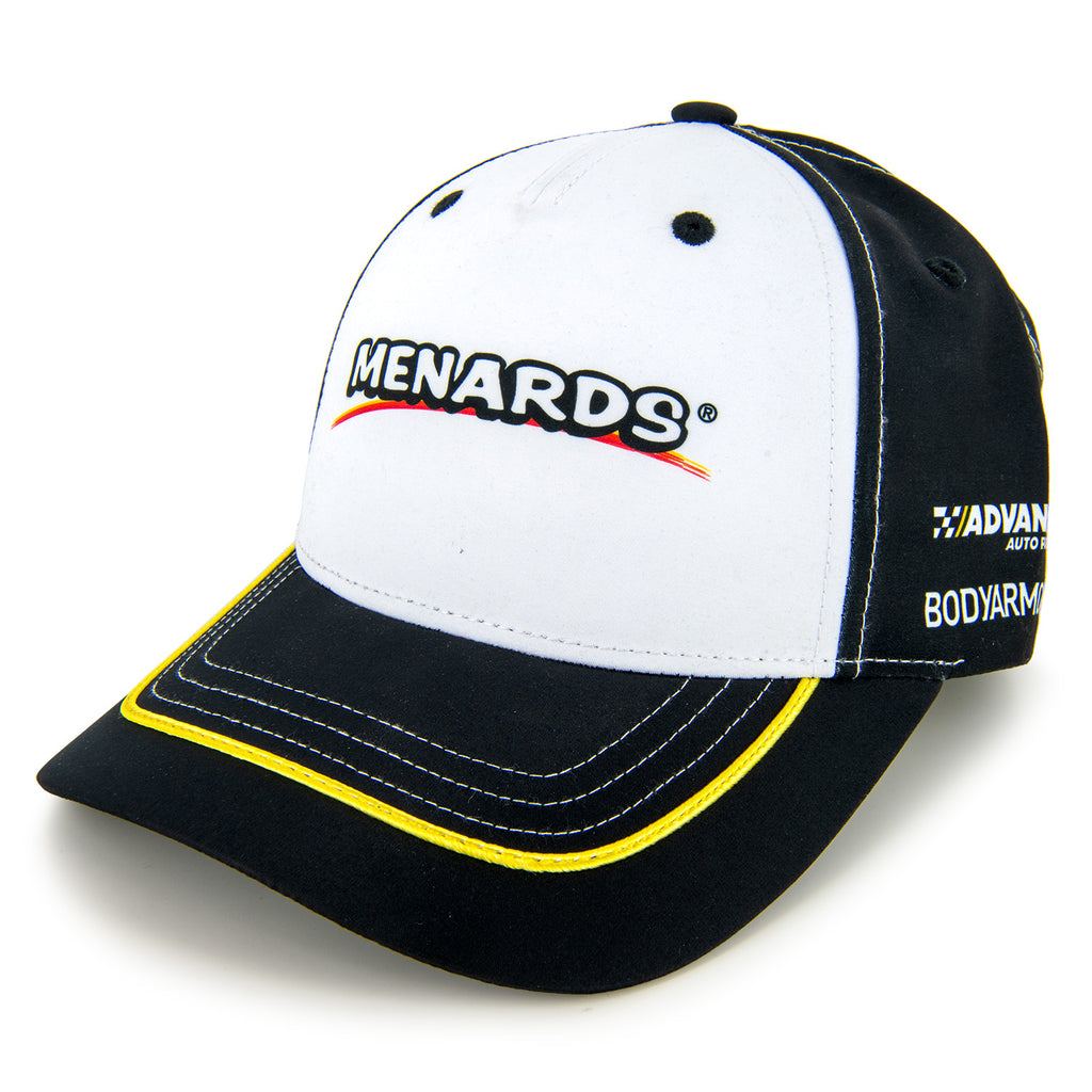 Ryan Blaney 2024 Menards Uniform Pit Hat Black/White #12 NASCAR
