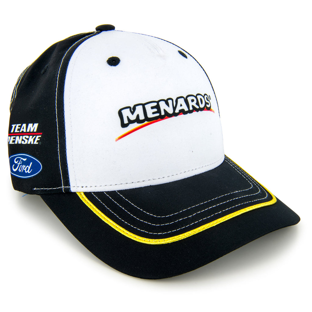 Ryan Blaney 2024 Menards Uniform Pit Hat Black/White #12 NASCAR