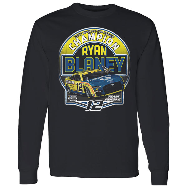 Ryan Blaney 2023 Long Sleeve NASCAR Cup Series Champion Stats T-Shirt #12