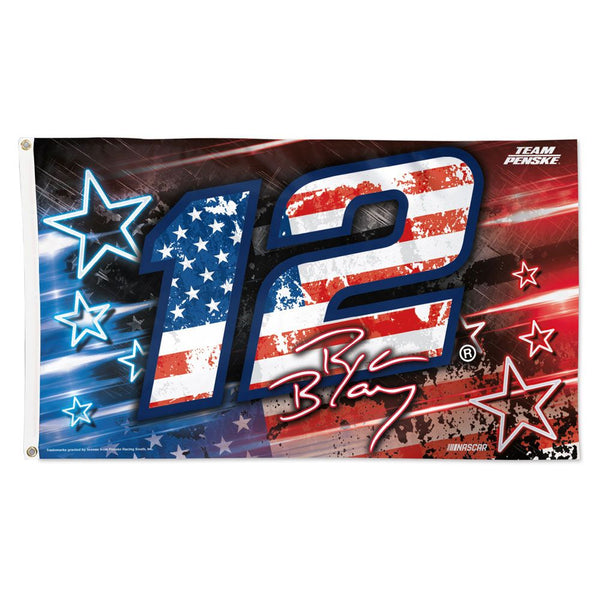 Ryan Blaney 2024 Patriotic #12 NASCAR 3x5 Flag